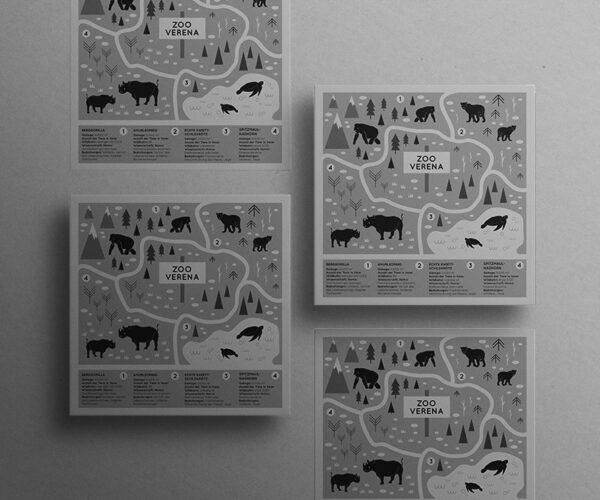 Illustration Zoo Ansicht mehrere 2021 schwarz weiss