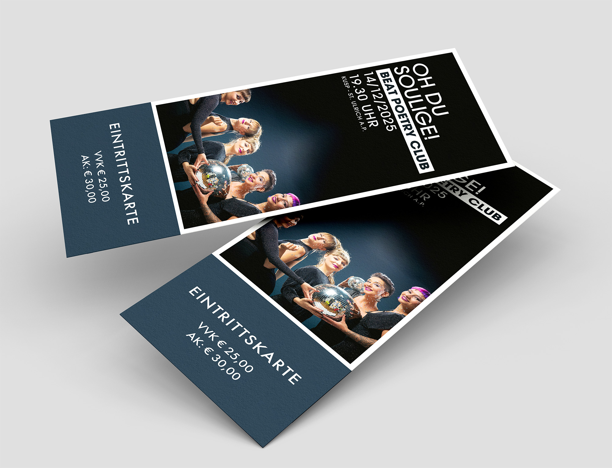 Eintrittskarten für das Weihnachtskonzert des Beat Poetry Club